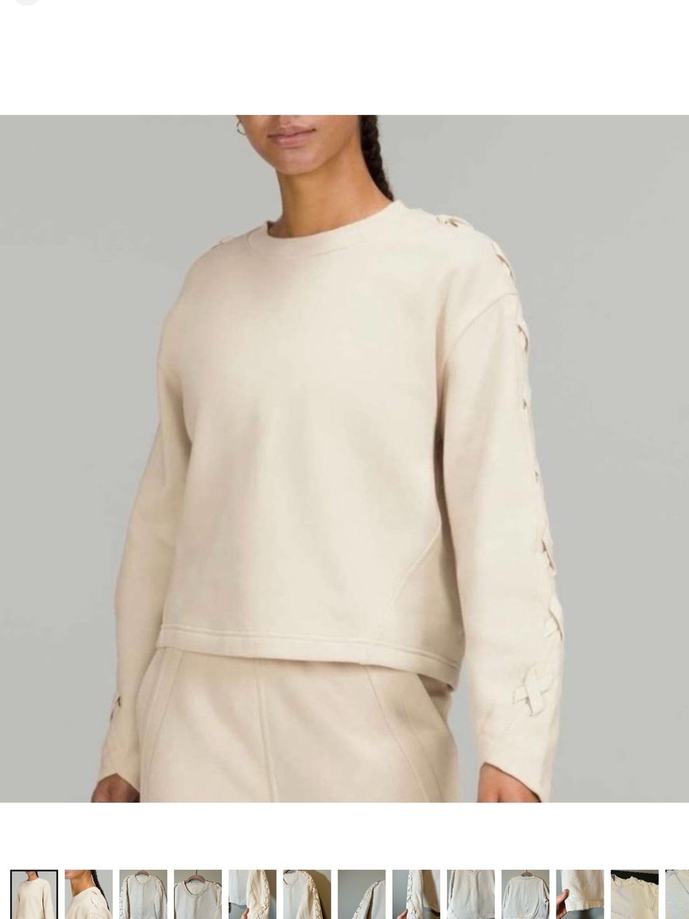 Set of braided detail Sweatshirt with High rise matching pants